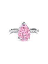 Anello Di Fidanzamento In Argento Sterling 925 Con Zircone Brillante Taglio A Pera