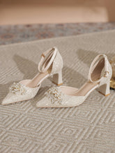 Scarpe Da Sposa Con Perle E Tacco Grosso