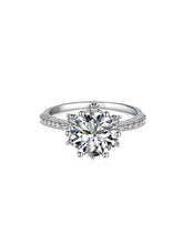 Anello Di Fidanzamento Con Stella Lucida Taglio Rotondo S925
