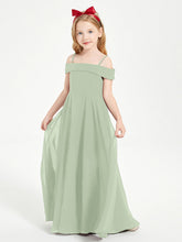 Abiti Da Damigella Junior Chic Con Spalle Scoperte Salvia Polvere