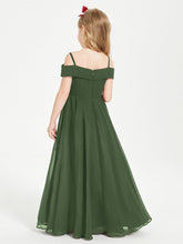 Abiti Da Damigella Junior Chic Con Spalle Scoperte Verde Oliva