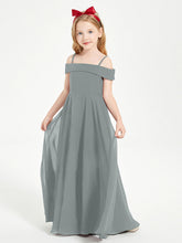 Abiti Da Damigella Junior Chic Con Spalle Scoperte Grigio Acciaio