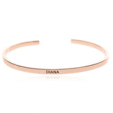 Oro Rosa Braccialetto Personalizzato Con Nome Regalo
