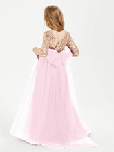 Abiti Damigella Junior Glamour Top Con Paillettes Rosa Bonbon