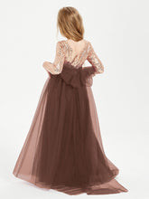 Abiti Damigella Junior Glamour Top Con Paillettes Cioccolato