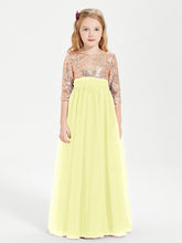 Abiti Damigella Junior Glamour Top Con Paillettes Narciso