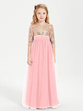 Abiti Damigella Junior Glamour Top Con Paillettes Fenicottero