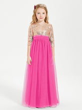 Abiti Damigella Junior Glamour Top Con Paillettes Fucsia