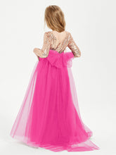 Abiti Damigella Junior Glamour Top Con Paillettes Fucsia