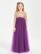 Abiti Damigella Junior Glamour Top Con Paillettes Viola