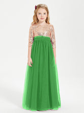 Abiti Damigella Junior Glamour Top Con Paillettes Verde
