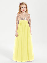 Abiti Damigella Junior Glamour Top Con Paillettes Limone