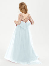 Abiti Damigella Junior Glamour Top Con Paillettes Nebbia