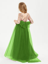 Abiti Damigella Junior Glamour Top Con Paillettes Muschio