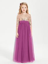 Abiti Damigella Junior Glamour Top Con Paillettes Orchidea