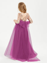 Abiti Damigella Junior Glamour Top Con Paillettes Orchidea