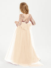 Abiti Damigella Junior Glamour Top Con Paillettes Pesca