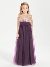 Abiti Damigella Junior Glamour Top Con Paillettes Prugna
