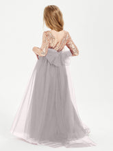 Abiti Damigella Junior Glamour Top Con Paillettes Argento