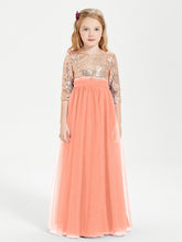 Abiti Damigella Junior Glamour Top Con Paillettes Tramonto