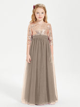 Abiti Damigella Junior Glamour Top Con Paillettes Tortora