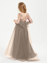 Abiti Damigella Junior Glamour Top Con Paillettes Tortora