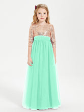 Abiti Damigella Junior Glamour Top Con Paillettes Turchese