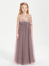 Abiti Damigella Junior Glamour Top Con Paillettes Malva Vintage