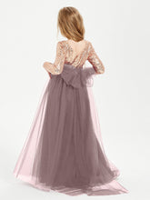Abiti Damigella Junior Glamour Top Con Paillettes Malva Vintage