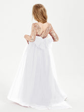 Abiti Damigella Junior Glamour Top Con Paillettes Bianco