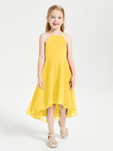 Abiti Damigella Junior Alla Moda Lunghezza Al Polpaccio Gonna Asimmetrica Calendula
