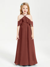 Abiti Damigella Junior Lungo Con Spalle Scoperte Terracotta
