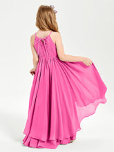 Abiti Damigella Junior In Chiffon Gonna Asimmetrica A Cascata Azalea
