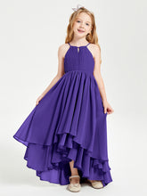 Abiti Damigella Junior In Chiffon Gonna Asimmetrica A Cascata Regency
