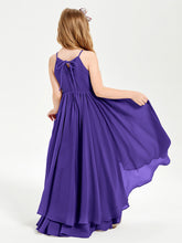 Abiti Damigella Junior In Chiffon Gonna Asimmetrica A Cascata Regency
