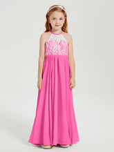 Abiti Da Damigella Lunghi In Chiffon Top In Pizzo Azalea