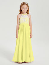 Abiti Da Damigella Lunghi In Chiffon Top In Pizzo Narciso