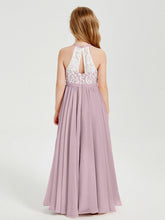 Abiti Da Damigella Lunghi In Chiffon Top In Pizzo Crepuscolo