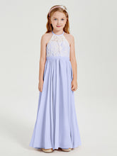 Abiti Da Damigella Lunghi In Chiffon Top In Pizzo Lavanda
