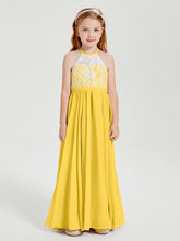 Abiti Da Damigella Lunghi In Chiffon Top In Pizzo Calendula