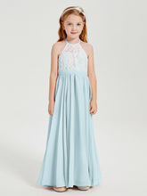 Abiti Da Damigella Lunghi In Chiffon Top In Pizzo Nebbia