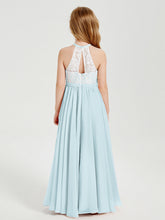 Abiti Da Damigella Lunghi In Chiffon Top In Pizzo Nebbia