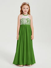 Abiti Da Damigella Lunghi In Chiffon Top In Pizzo Muschio