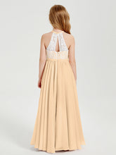 Abiti Da Damigella Lunghi In Chiffon Top In Pizzo Pesca