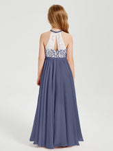 Abiti Da Damigella Lunghi In Chiffon Top In Pizzo Tempesta