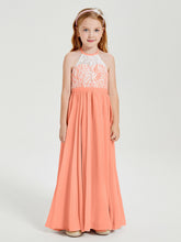 Abiti Da Damigella Lunghi In Chiffon Top In Pizzo Tramonto