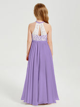 Abiti Da Damigella Lunghi In Chiffon Top In Pizzo Tahiti