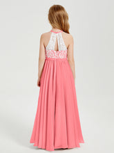 Abiti Da Damigella Lunghi In Chiffon Top In Pizzo Cocomero