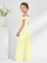 Abiti Damigella Junior In Chiffon Linea A Con Spalle Scoperte Narciso