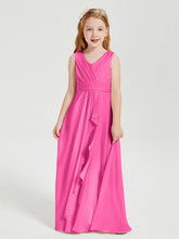 Abiti Damigella Stile Boho Lunghi In Chiffon Gonna A Cascata Azalea